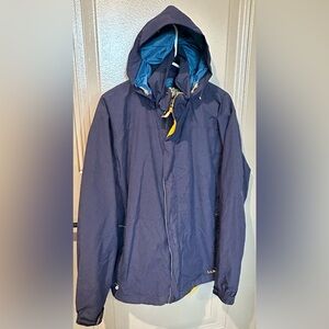 LL Bean 3 VTG Winter Jacket OBC1Y Navy Blue Full Zip Hoodie Mens Size Large Tall